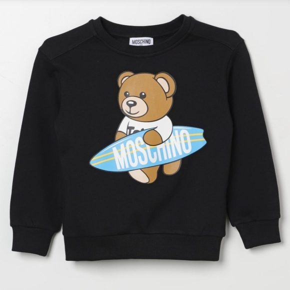 Moschino Kids Black Teddy Bear Sweatshirt Sz 5y